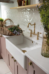 Abode Mayenne Dual Lever Traditional Bridge Kitchen Mixer Tap