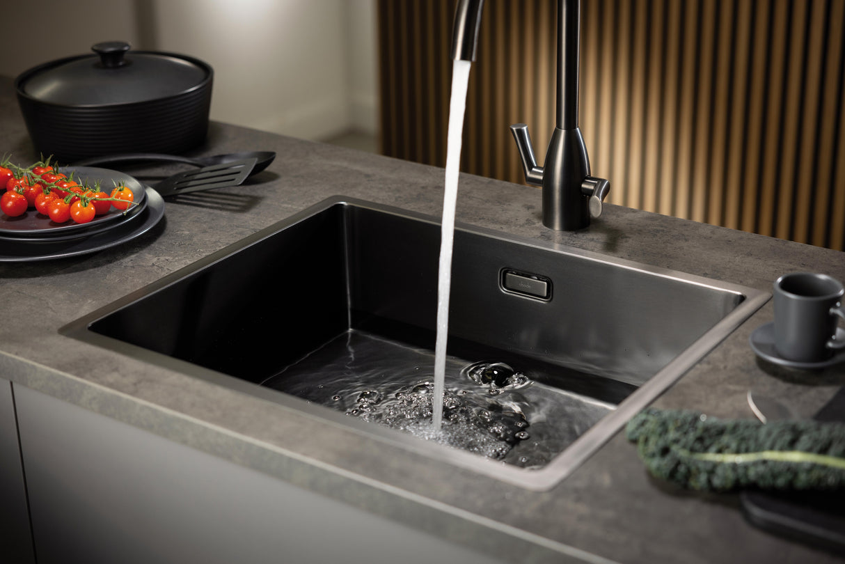Abode Koto Single Bowl Inset/Undermount Kitchen Sink with PVD Finish