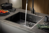 Abode Koto Single Bowl Inset/Undermount Kitchen Sink with PVD Finish