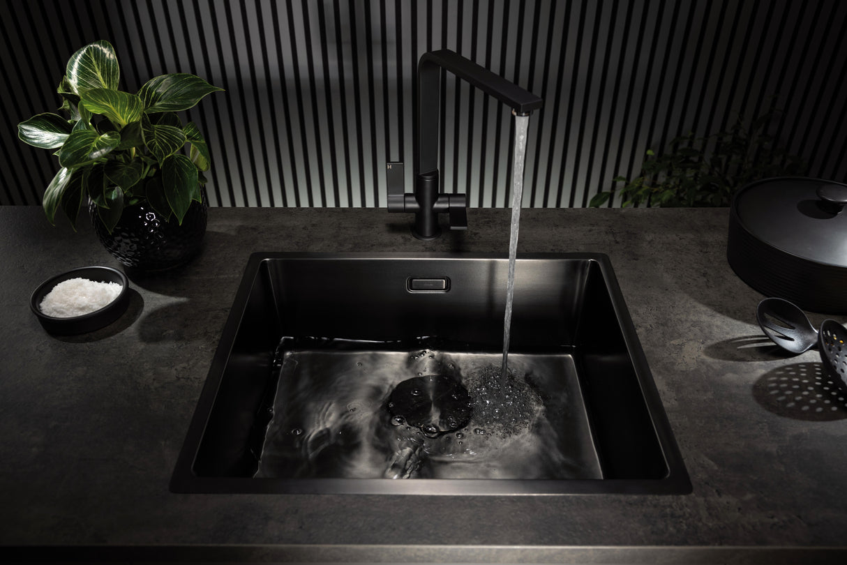 Abode Koto Single Bowl Inset/Undermount Kitchen Sink with PVD Finish