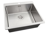 Häfele Lido  Inset Mount  Single Bowl Kitchen Sink For 600mm Cabinet in Stainless Steel