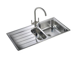 Rangemaster Oakland Stainless Steel Surface Mount One And Half Bowl Kitchen Sink