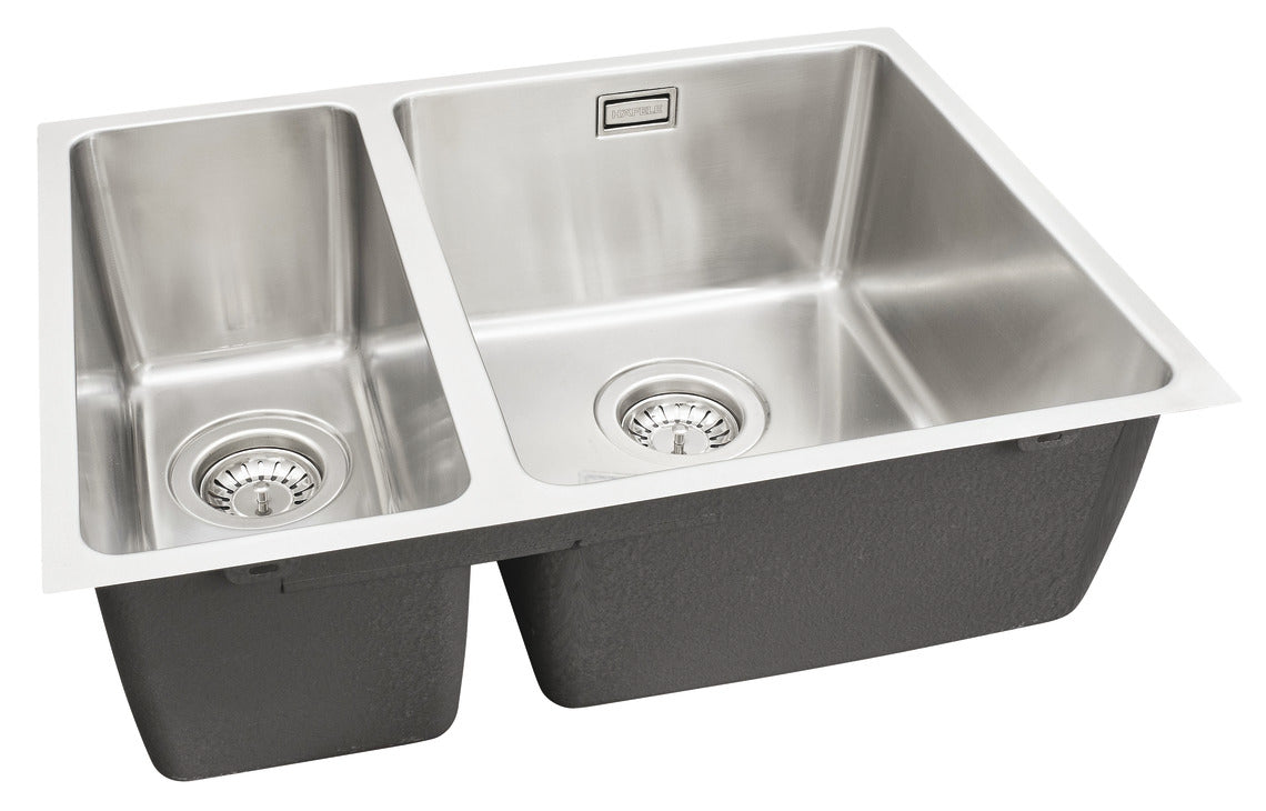 Häfele Lido Undermount One And Half Bowl Kitchen Sink For 600mm Cabinet in Stainless Steel