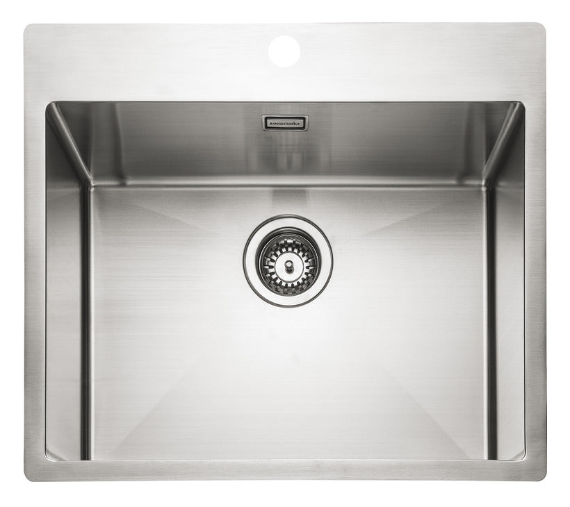 Rangemaster Cosmo Stainless Steel Inset Mount Single Bowl Kitchen Sink