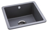 Abode Matrix SQ GR15 Undermount Inset Mount Single Bowl Kitchen Sink in Composite