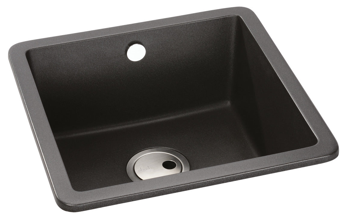 Abode Matrix SQ GR15 Undermount Inset Mount Single Bowl Kitchen Sink in Composite