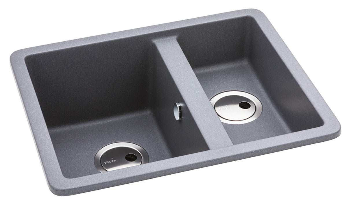 Abode Matrix GR15 One And Half Bowl Kitchen Sink in Composite