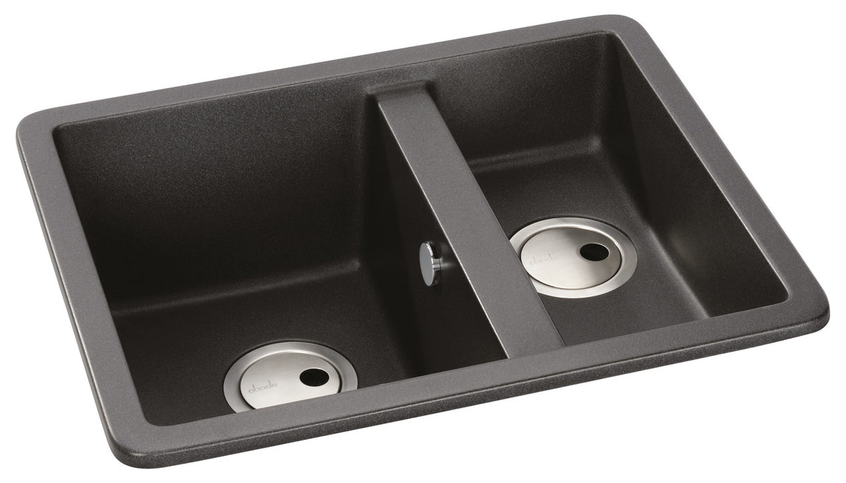 Abode Matrix GR15 One And Half Bowl Kitchen Sink in Composite