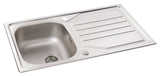 Abode Mikro Inset Mount Single Bowl Kitchen Sink in Stainless Steel