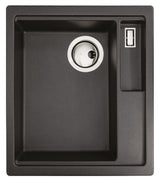 Abode LivInc Compact 1.25 Bowl Inset Granite Kitchen Sink in Black Metallic