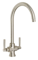 Rangemaster Cruciform Mixer Tap With Dual Lever in Stainless Steel