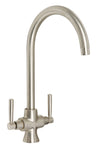 Rangemaster Cruciform Mixer Tap With Dual Lever in Stainless Steel