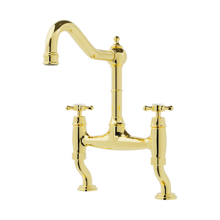 Bidbury & Co. Fairford Bridge Kitchen Tap with Crosshead Handles & Traditional Aesthetic