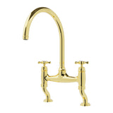 Bidbury & Co. Sherborne Bridge Kitchen Mixer Tap with Classic Crosshead Handles & Regal Design