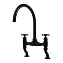 Bidbury & Co. Sherborne Bridge Kitchen Mixer Tap with Classic Crosshead Handles & Regal Design