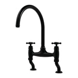 Bidbury & Co. Sherborne Bridge Kitchen Mixer Tap with Classic Crosshead Handles & Regal Design