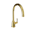 Bidbury & Co. Malvern Kitchen Mixer Tap with White Tipped Lever Handle & Elegant Sweeping Spout