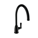 Bidbury & Co. Malvern Kitchen Mixer Tap with White Tipped Lever Handle & Elegant Sweeping Spout