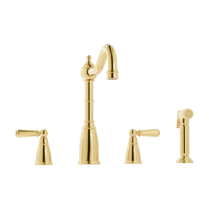 Bidbury & Co. Stockwell Kitchen Tap & Pull Out Spray with Ornate Lever Handles & Charming Traditional Aesthetic