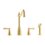 Bidbury & Co. Stockwell Kitchen Tap & Pull Out Spray with Ornate Lever Handles & Charming Traditional Aesthetic