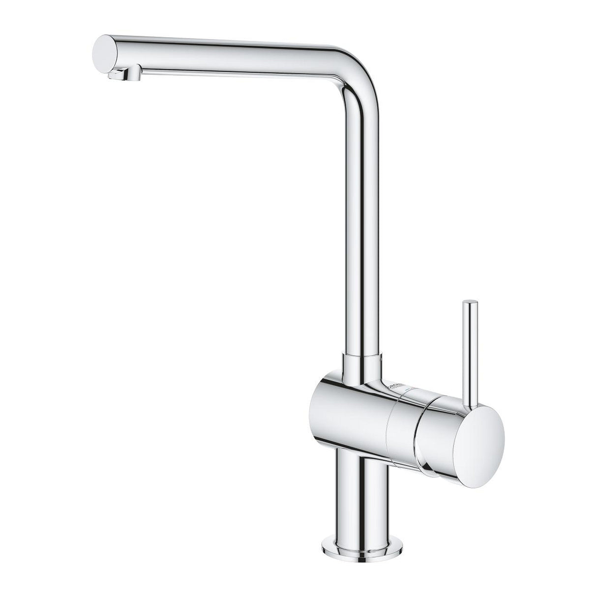 Grohe Minta Contemporary L-Spout Mixer Tap with Single Lever Mixer in Polished Chrome Video