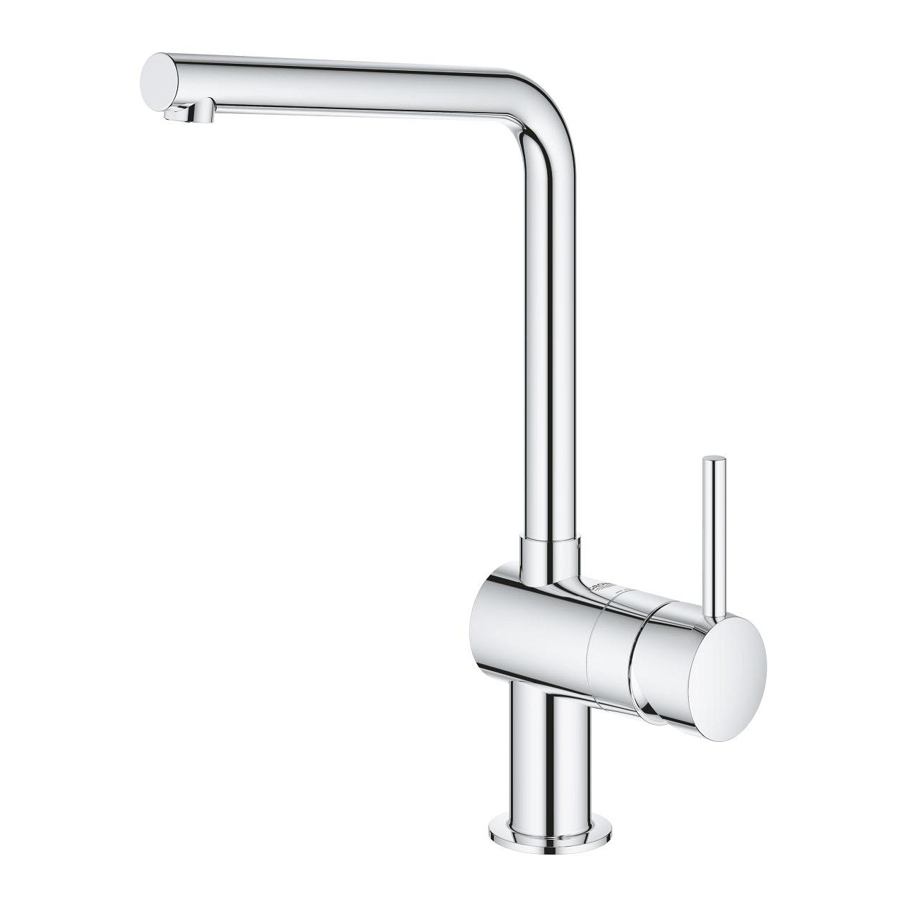 Grohe Minta Contemporary L-Spout Mixer Tap with Single Lever Mixer in Polished Chrome Video