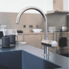Grohe Minta Contemporary C-Spout Mixer Tap with Single Lever Monobloc in Super Steel Video