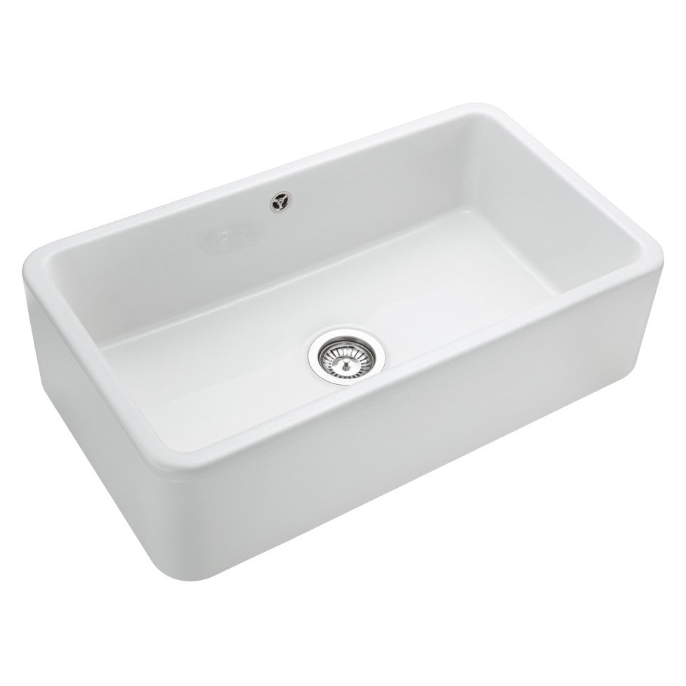 Rangemaster Farmhouse Belfast White Single Bowl Kitchen Sink