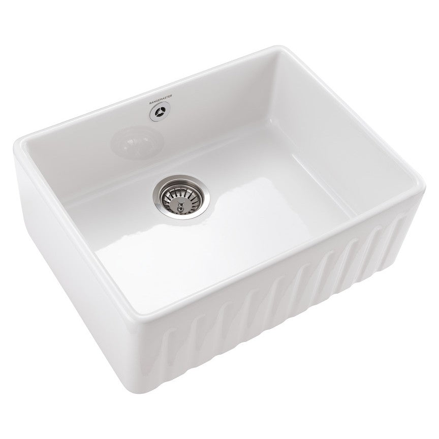 Rangemaster Harmony Fluted White Belfast Kitchen Sink