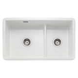 Rangemaster Rustique 1.5 Bowl White Ceramic Undermount Kitchen Sink x