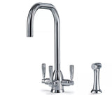 Triflow Concepts Whitehall U Spout Filtered Kitchen Tap with Triple Lever Control and Classic Modern Design
