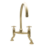 Bidbury & Co. Sherborne Bridge Kitchen Mixer Tap with Classic Crosshead Handles & Regal Design