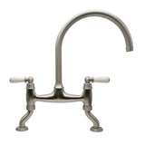Bidbury & Co. Moreton Bridge Kitchen Mixer Tap with White Tipped Lever Handles & Regal Design