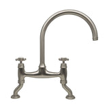 Bidbury & Co. Sherborne Bridge Kitchen Mixer Tap with Classic Crosshead Handles & Regal Design