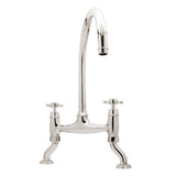 Bidbury & Co. Sherborne Bridge Kitchen Mixer Tap with Classic Crosshead Handles & Regal Design