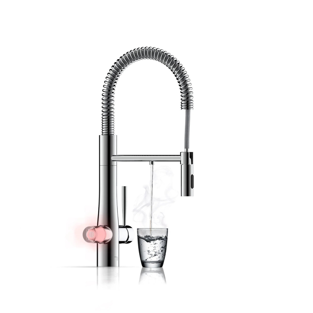 Triflow Concepts 4 in 1 Hybrid Flex Contemporary Boiling Water Kitchen Tap in Chrome with Pull Out Spray Hose