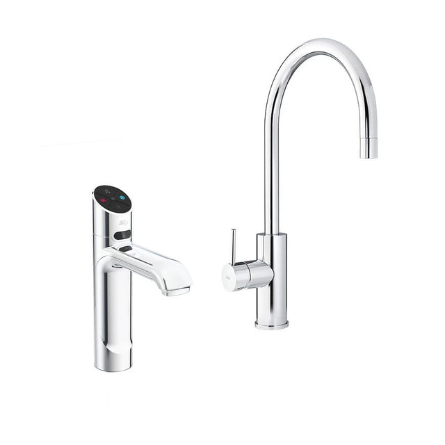 Zip HydroTap G5 Classic Plus in Bright Chrome paired with the Zip Arc hot and cold mixer tap